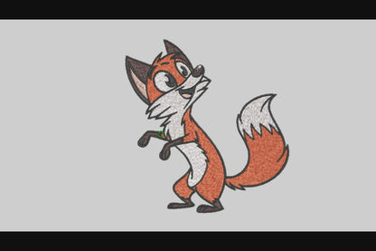 Cute Fox Embroidery Designs Machine File 3 sizes Baby Fox Digital Embroidery File Pattern Instant Download