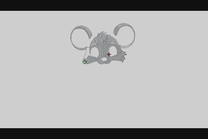 Cute Mouse Embroidery Designs Machine File 3 sizes Baby Mouse Digital Embroidery File Pattern Instant Download Mouse01