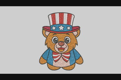 Baby Bear Embroidery Designs Machine File 3 sizes Cute Bear Digital Embroidery File Pattern Instant Download