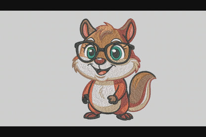 Cute Squirrel Embroidery Designs Machine File 3 sizes Cute Squirrel Digital Embroidery File Pattern Instant Download