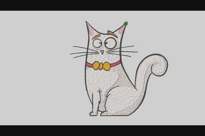 Cute Cat Embroidery Designs Machine File 3 sizes Baby Cat Digital Embroidery File Pattern Instant Download