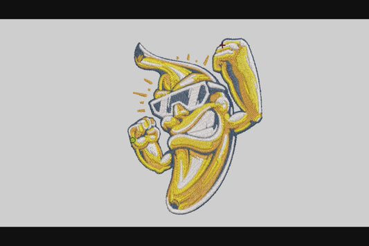 Angry Banana Embroidery Designs Machine File 3 sizes Angry Banana Digital Embroidery File Pattern Instant Download
