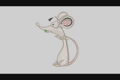 Cute Mouse Embroidery Designs Machine File 3 sizes Baby Mouse Digital Embroidery File Pattern Instant Download Mouse05