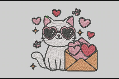 Cute Cat Embroidery Designs Machine File 3 sizes Baby Cat Digital Embroidery File Pattern Instant Download Cat03