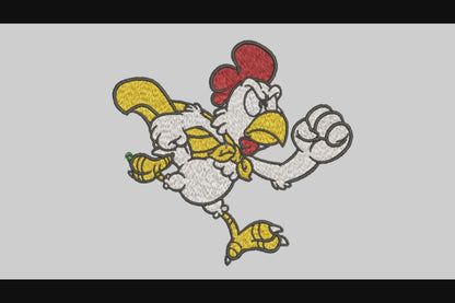 Super Chicken Embroidery Designs Machine File 3 sizes Super Chicken Digital Embroidery File Pattern Instant Download
